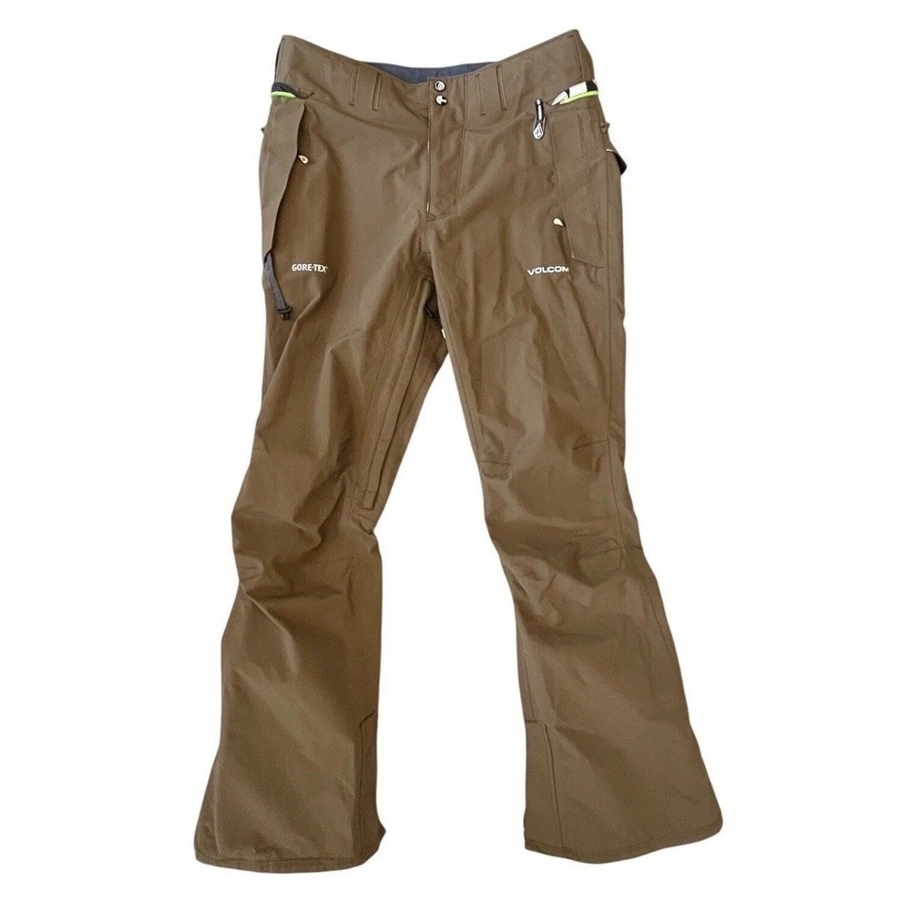 Volcom‎ V-Bird Gore-Tex Snow Pants Mens Medium Brown G1451302 Modern Articulated